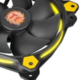 Thermaltake Riing 14 LED Yellow 140x140x25, Gehäuselüfter schwarz/gelb, 140 mm