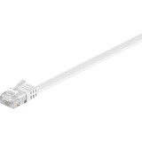 goobay Patchkabel RJ-45 Stecker > RJ-45 Stecker weiß, 5 Meter, flach, Cat.5e U/UTP