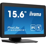 iiyama ProLite T1633MSC-B1, LED-Monitor 39.5 cm (15.6 Zoll), schwarz, FullHD, IPS, Touchscreen, HDMI, DisplayPort