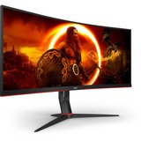 AOC CU34G2XP/BK, Gaming-Monitor 86.4 cm (34 Zoll), schwarz/rot, WQHD, VA, Curved, 180Hz Panel