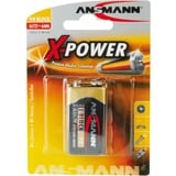 Ansmann X-Power Alkaline Batterie Block E / 6LR61 1 Stück, Typ 9 Volt (E-Block)