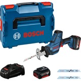 Bosch Akku-Säbelsäge GSA 18V-LI C Professional, 18Volt blau/schwarz, 2x Li-Ionen Akku 5,0Ah, in L-BOXX