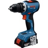 Bosch Professional Akku-Bohrschrauber GSR 18V-65 Professional, 18Volt blau, 2x Li-Ion Akku ProCORE18V 4,0Ah, in L-BOXX