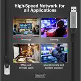Digitus USB-A 3.2 Gen1 > RJ-45 Ethernet Kabel, 1Gbit/s, Adapter schwarz, 10 Meter, 10/100/1.000Mbit/s