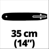 EINHELL Ersatz-Sägeschwert 4500151, für Benzin-Kettensägen 35cm, 1,3mm