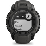 Garmin Instinct 2X Solar, Smartwatch dunkelgrau, 55 mm, Silikon-Armband