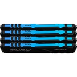 Kingston FURY DIMM 128 GB DDR4-3200 (4x 32 GB) Quad-Kit, Arbeitsspeicher schwarz, KF432C16BBAK4/128, Beast RGB, INTEL XMP