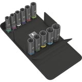 Wera 8790 C Impaktor Deep Set 1, 11-teilig, Steckschlüssel schwarz, 1/2", in textiler Box