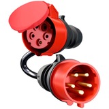 go-e Adapter für Gemini flex 11 kW, CEE rot Drehstrom 16A > CEE rot 32A schwarz, 30cm