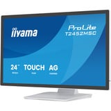 iiyama ProLite T2452MSC-W1AG, LED-Monitor 60.5 cm (24 Zoll), weiß (matt), FullHD, IPS, Touchscreen, HDMI, DP, USB-Hub, 100Hz Panel
