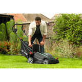 Bosch Heimwerken & Garten Akku-Rasenmäher Rotak18V2-43, 36 Volt (2x18V)+Messer+Mulch-Plug grün/schwarz, 2x Li-Ionen Akku 4,0Ah, POWER FOR ALL ALLIANCE