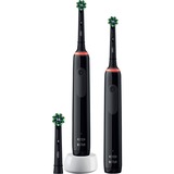 Braun Oral-B Pro 3 3900 Black Edition, Elektrische Zahnbürste schwarz, inkl. 2. Handstück