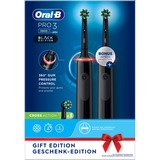 Braun Oral-B Pro 3 3900 Black Edition, Elektrische Zahnbürste schwarz, inkl. 2. Handstück