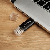 Intenso Twist Line 32 GB, USB-Stick anthrazit/transparent, USB-A 3.2 Gen 1, USB-C 3.2 Gen 1