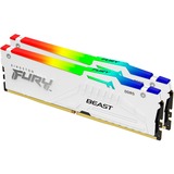 Kingston FURY DIMM 64 GB DDR5-6000 (2x 32 GB) Dual-Kit, Arbeitsspeicher weiß, KF560C30BWAK2-64, FURY Beast RGB, INTEL XMP