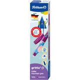 Pelikan Füllhalter Griffix 4 für Rechtshänder, Füllfederhalter violett, Sweet Berry