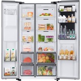 SAMSUNG RH68B8820S9/EG, Side-by-Side edelstahl/silber, Food Showcase Tür, Smart Conversion, Festwasseranschluss