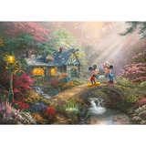 Schmidt Spiele Thomas Kinkade Studios: Mickey & Minnie in der Nostalgie Metalldose, Puzzle 500 Teile