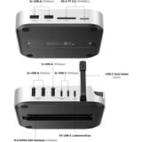 UGREEN CM841 10-in-1 Mac Mini M4/M4 Pro DockingStation silber