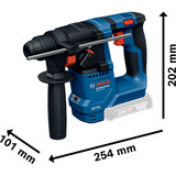 Bosch Akku-Bohrhammer GBH 18V-18 Professional, 18Volt blau/schwarz, 2x Li-Ionen Akku 2,0Ah, Koffer