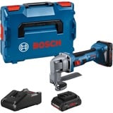 Bosch Professional Akku-Blechschere GSC 18V-16 E Professional, 18Volt blau/schwarz, 2x Akku ProCORE18V 4,0Ah, in L-BOXX
