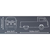 COBI Volkswagen T2a Pritschenwagen, Konstruktionsspielzeug grau, Maßstab 1:35