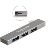DeLOCK 3 Port Slim USB Hub mit USB Type-C silber