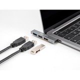 DeLOCK 3 Port Slim USB Hub mit USB Type-C silber