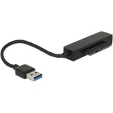 DeLOCK USB 3.2 Gen 1 Konverter, USB-A Stecker > SATA 22 Pin Stecker schwarz, 15cm, mit 2,5" Schutzhülle