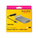 DeLOCK USB 3.2 Gen 1 Konverter, USB-A Stecker > SATA 22 Pin Stecker schwarz, 15cm, mit 2,5" Schutzhülle