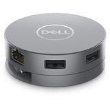 Dell USB-C Mobile Adapter DA305, Dockingstation silber, USB, HDMI, DisplayPort
