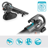 GARDENA Akku-Laubsauger/Laubbläser PowerJet Collect 18V P4A solo grau/schwarz, ohne Akku und Ladegerät, POWER FOR ALL ALLIANCE