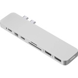 Hyper USB-C 4K miniDP Dock, Dockingstation silber