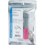 SMARTKEEPER ESSENTIAL USB-A Port Lock (UL03) + Lock Key Basic (U03), Einsteckschloss Farbcode Pink, 6 Stück + 1 Schlüssel