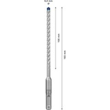 Bosch Expert Hammerbohrer SDS-plus-7X, Ø 6mm, 50 Stück Arbeitslänge 100mm