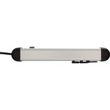 Brennenstuhl Premium-Alu-Line Steckdosenleiste 6-fach schwarz/silber, 3 Meter, mit Sicherheitsschalter