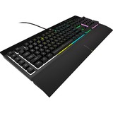 Corsair K55 RGB PRO, Gaming-Tastatur schwarz, DE-Layout, Rubberdome