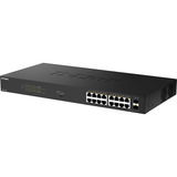 D-Link DGS-1018P, Switch schwarz, 240W PoE Budget