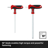 EINHELL T-Griff Schraubendreher-Set, 6-teilig rot/schwarz, Ergonomische Zweikomponentengriffe