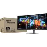 GIGABYTE MO34WQC36 QD-OLED, Gaming-Monitor 86.8 cm (34 Zoll), schwarz, WQHD, Curved, HDMI, DP, USB-C, USB-Hub, 360Hz Panel