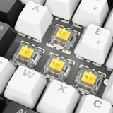 Sharkoon SKILLER SGK50 S2, Gaming-Tastatur weiß, BE-Layout, Gateron Yellow
