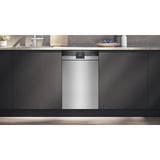Siemens SR43ES24ME iQ300 , Spülmaschine edelstahl (gebürstet)/schwarz, 45 cm, Home Connect