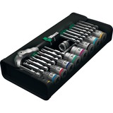 Wera 8100 SB 9 Zyklop Speed-Knarrensatz, zöllig, 3/8", Werkzeug-Set schwarz/grün, 29-teilig, Speed-Knarre mit schwenkbarem Kopf