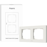 Aqara Switch Frame H2 EU (2-Gang), Einbaurahmen weiß, 2-Fach-Rahmen