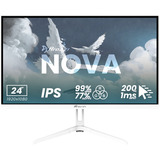 Arozzi Nova 24T1K200, Gaming-Monitor 61 cm (23.8 Zoll), weiß, FullHD, IPS, HDMI, DP, Adaptive-Sync, HDR, 200Hz Panel