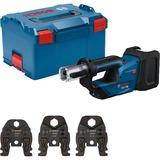Bosch Professional Akku-Presswerkzeug GPT 18V-19 Professional solo, 18Volt, Kit SV, Pressmaschine blau, ohne Akku und Ladegerät, 3 Pressbacken Compact SV, in L-BOXX