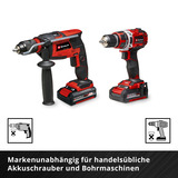 EINHELL E-Case Werkzeugkoffer Umzug , 79-teilig, Werkzeug-Set schwarz/rot