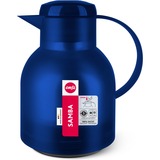 Emsa SAMBA Isolierkanne, 1 Liter blau/transparent, QUICK PRESS Verschluss