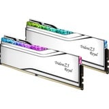 G.Skill DIMM 48 GB DDR5-8400 (2x 24 GB) Dual-Kit, Arbeitsspeicher silber, F5-8400J4052G24GX2-TR5S, Trident Z5 Royal, INTEL XMP