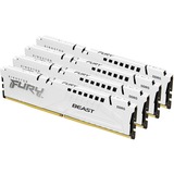 Kingston FURY DIMM 64 GB DDR5-5200 (4x 16 GB) Quad-Kit, Arbeitsspeicher weiß, KF552C40BWK4-64, Fury Beast, INTEL XMP